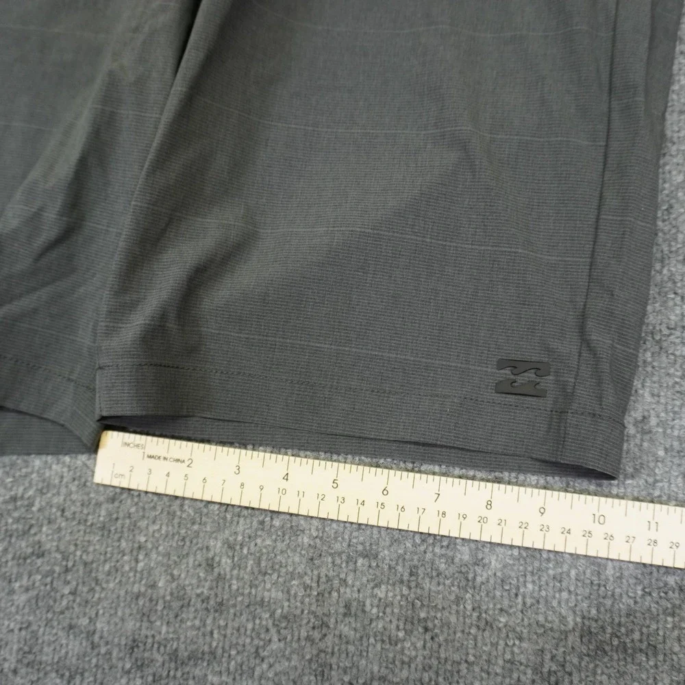 NEW Billabong Hybrid Shorts Mens 36 Grey Submersibles Crossfire X Stretch Plaid - Picture 9 of 10